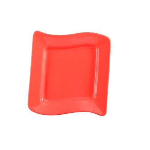 C.A.C. SOH-16-R, 10.5-Inch Stoneware Red Square Plate, DZ