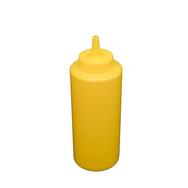 C.A.C. SQBT-12Y, 12 Oz Plastic Yellow Squeeze Bottle, 6/PK