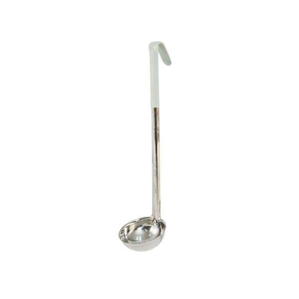 C.A.C. SSLD-30IV, 3 Oz Stainless Steel One-Piece Ladle with Ivory Handle