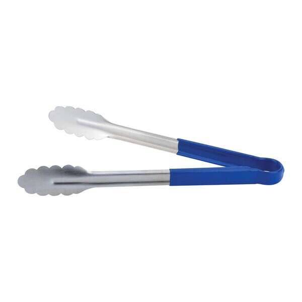 C.A.C. STCH-16BL, 16-inch Stainless Steel Tong with Blue Handle