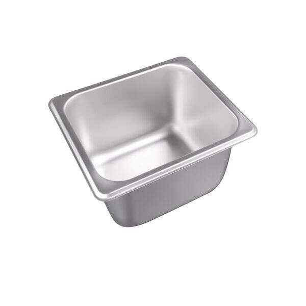 C.A.C. STPS-S25-4, 4-inch Stainless Steel 1/6 Size 25 Gauge Standard Steam Table Pan