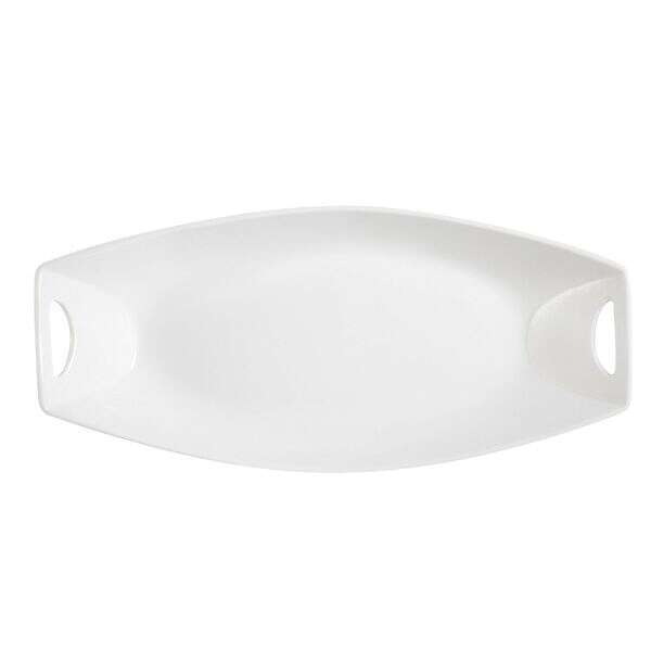 C.A.C. STU-61, 16-Inch Porcelain Squared Oval Platter with Handles, DZ