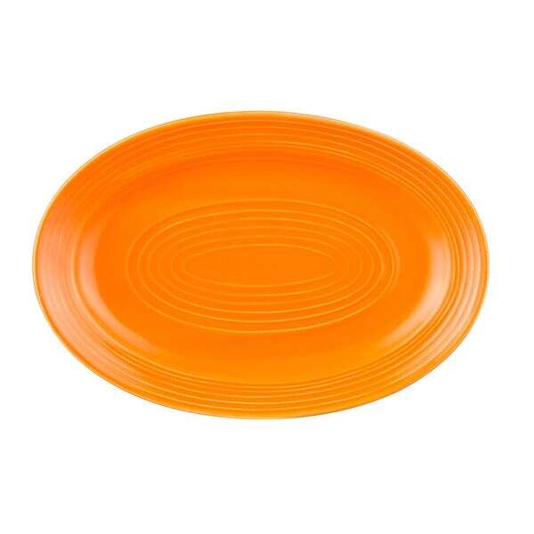 C.A.C. TG-12-TNG, 10.62-Inch Porcelain Tangerine Oval Platter, 2 DZ/CS