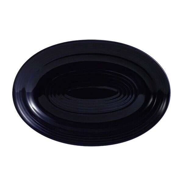C.A.C. TG-13-CBU, 11.75-Inch Porcelain Blue Oval Platter Cobalt Blue, DZ