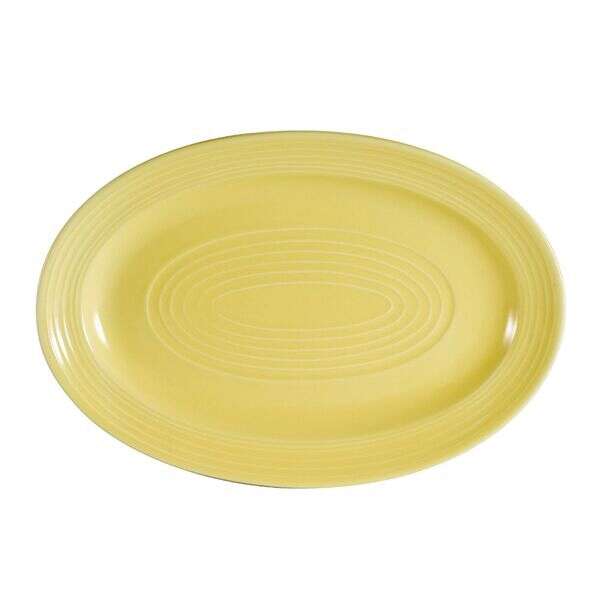 C.A.C. TG-14-SFL, 13.62-Inch Porcelain Sunflower Oval Platter, DZ