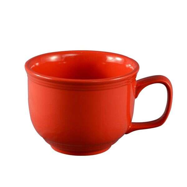 C.A.C. TG-318-R, 18 Oz 4.62-Inch Porcelain Red Jumbo Cup, 2 DZ/CS