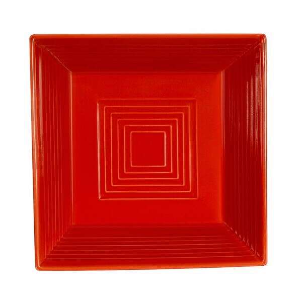 C.A.C. TG-B6-R, 15 Oz 6-Inch Porcelain Red Square Bowl, 2 DZ/CS