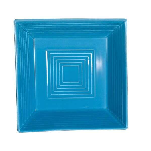 C.A.C. TG-B8-PCK, 42 Oz 8-Inch Porcelain Peacock Square Bowl, 2 DZ/CS