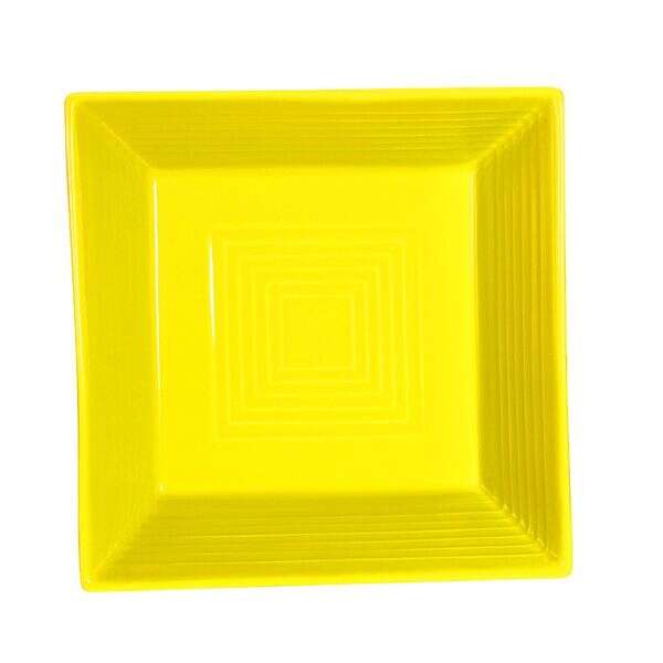 C.A.C. TG-B8-SFL, 42 Oz 8-Inch Porcelain Sunflower Square Bowl, 2 DZ/CS