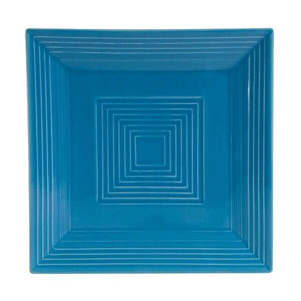 C.A.C. TG-SQ8-PCK, 8-Inch Porcelain Peacock Square Plate, 2 DZ/CS