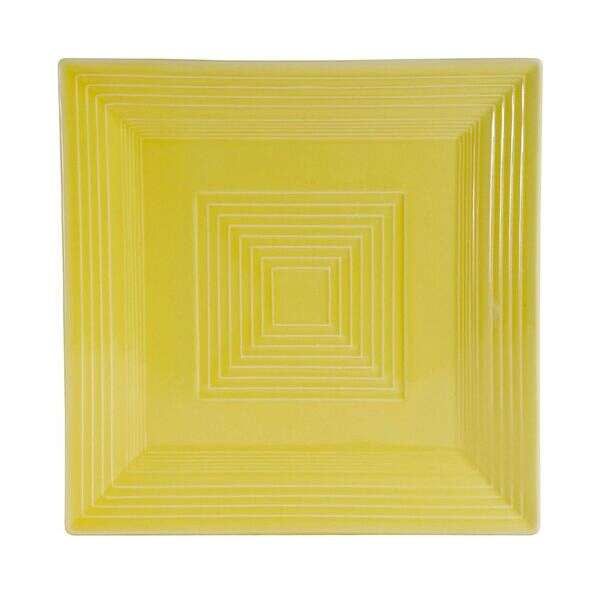 C.A.C. TG-SQ8-SFL, 8-Inch Porcelain Sunflower Square Plate, 2 DZ/CS
