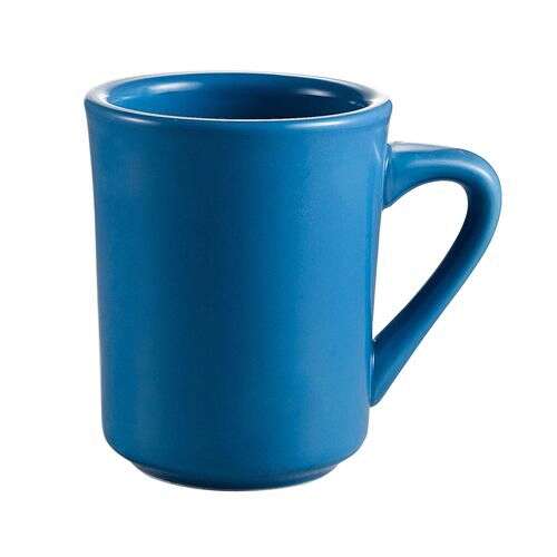 C.A.C. TM-8-LBU, 8 Oz 3.12-Inch Porcelain Light Blue Tierra Mug, 3 DZ/CS