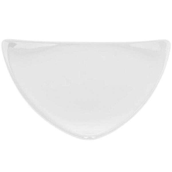 C.A.C. TRG-21, 11.5-Inch Porcelain White Triangular Flat Plate, DZ