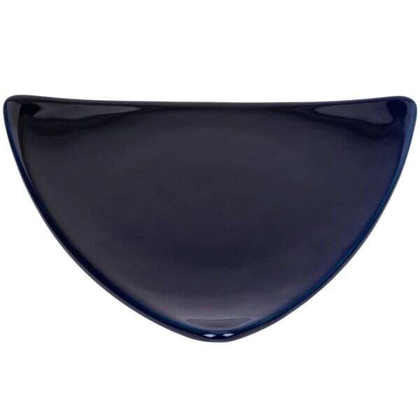 C.A.C. TRG-23-BLU, 12.5-Inch Porcelain Blue Triangular Flat Plate, DZ