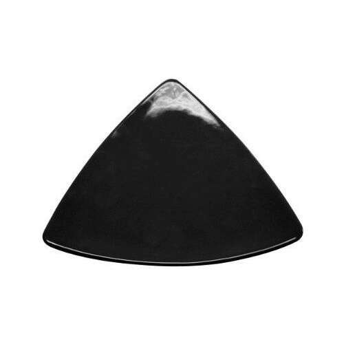 C.A.C. TRG-9-BLK, 8.5-Inch Porcelain Black Triangular Flat Plate, 2 DZ/CS