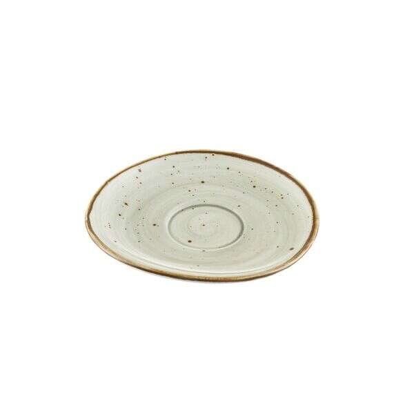 C.A.C. TUS-2-BGE, 6.25-Inch Porcelain Beige Dessert Saucer for TUS-1-BGE, 3 DZ/CS