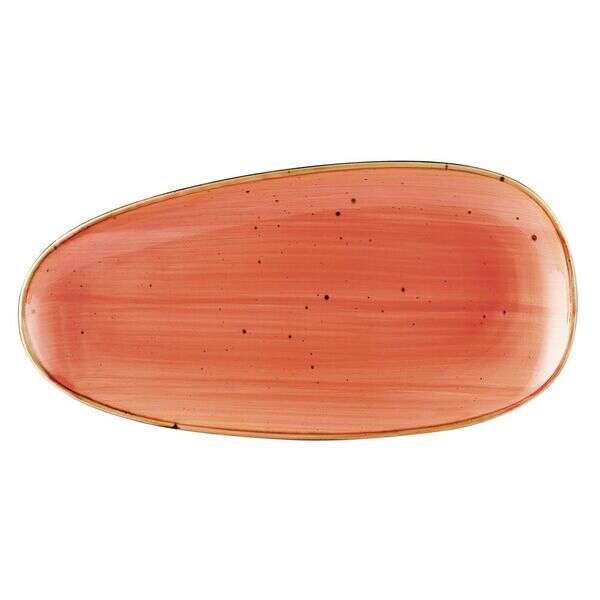 C.A.C. TUS-614-CRL, 13-Inch Porcelain Coral Dessert Platter, DZ