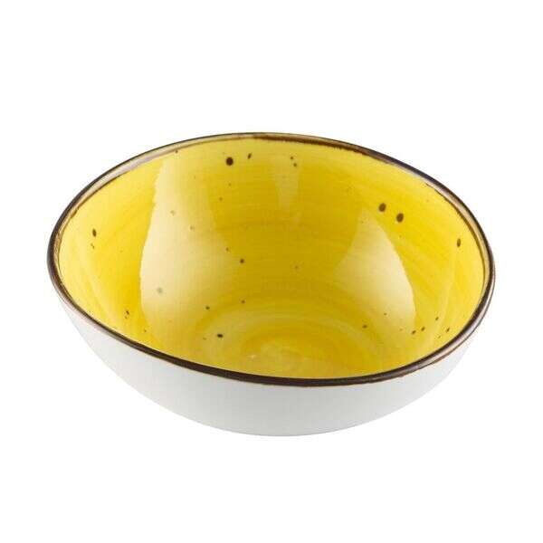 C.A.C. TUS-B7-SFL, 20 Oz 7.5-Inch Porcelain Sunflower Soup/Salad Bowl, 2 DZ/CS