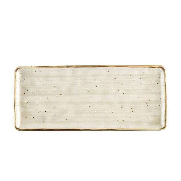 C.A.C. TUS-RT13-BGE, 12-Inch Porcelain Beige Rectangular Dessert Platter, DZ