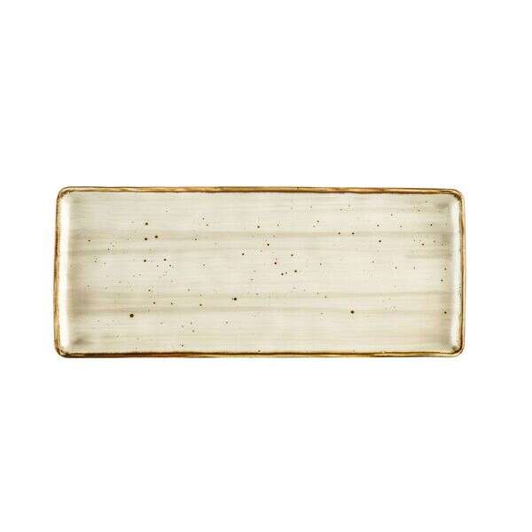 C.A.C. TUS-RT41-BGE, 14-Inch Porcelain Beige Rectangular Dessert Platter, DZ