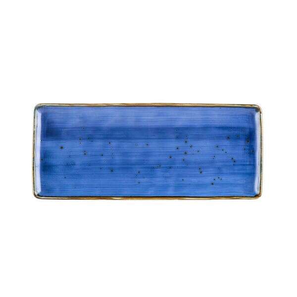 C.A.C. TUS-RT41-BLU, 14-Inch Porcelain Starry Night Blue Rectangular Platter, DZ