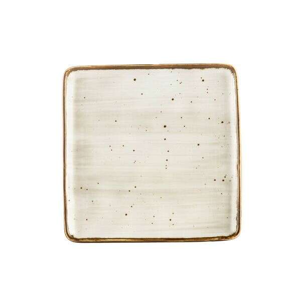 C.A.C. TUS-SQ8-BGE, 8.25-Inch Porcelain Beige Square Dessert Plate, 2 DZ/CS