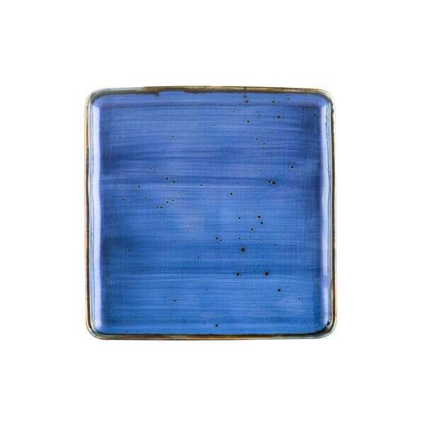 C.A.C. TUS-SQ8-BLU, 8.25-Inch Porcelain Starry Night Blue Square Plate, 2 DZ/CS