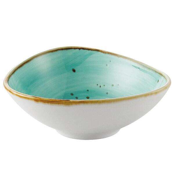 C.A.C. TUS-TB5-TQS, 6 Oz 4.75-inch Turquoise Triangular Bowl, 3 DZ/CS