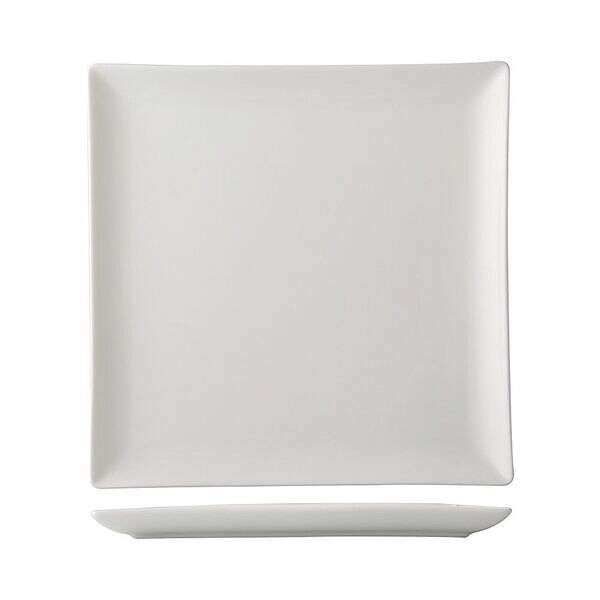 C.A.C. VCT-7, 7-Inch Porcelain Deep Coupe Square Plate, 3 DZ/CS