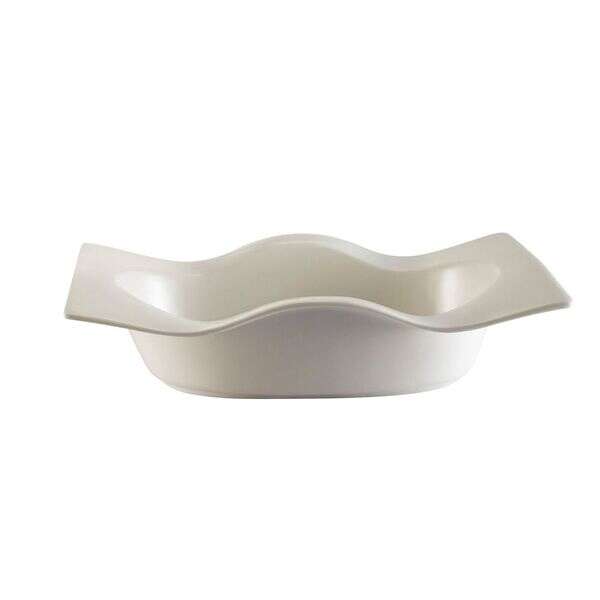 C.A.C. WB-8, 12 Oz 8.25-Inch Porcelain Wavy Edge Rectangular Bowl, 2 DZ/CS