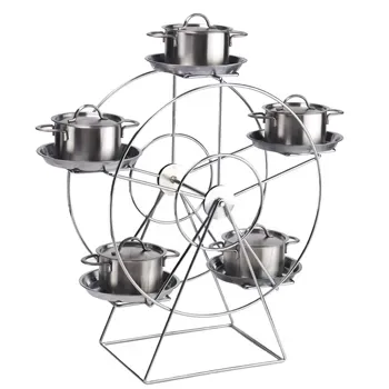 Clipper Mill 4-80999 Satin Finish Mini Bistro Pots with Lids