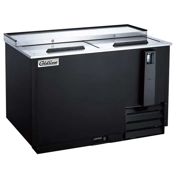 Coldline BBC-50, 50-Inch Horizontal Reach-In Black Bottle Cooler - 13 Cu. Ft.