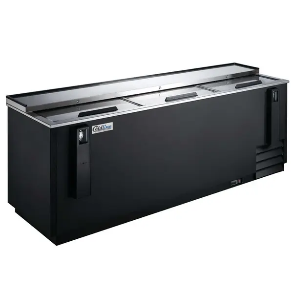 Coldline BBC-80, 80-Inch 23 Cu. Ft. Horizontal Reach-In Black Bottle Cooler