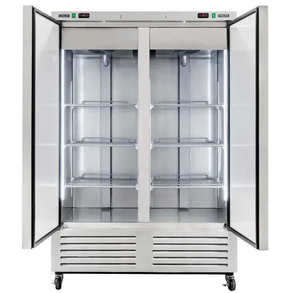 Coldline C-2RF, 54-Inch Two Solid Door Dual Temperature Commercial Reach-In Refrigerator, Freezer Combo