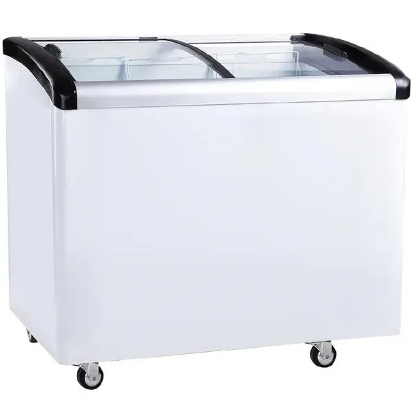 Coldline CA365 50-inch Curved Sliding Glass Top Lid Display Freezer, 10 Cu. Ft.