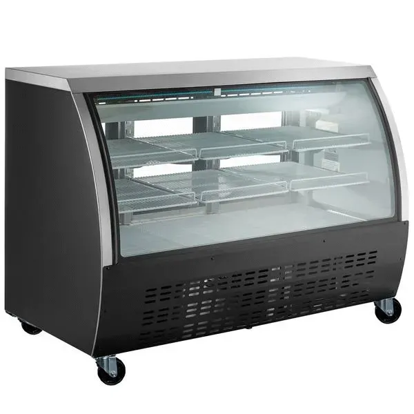 Coldline DC64-B 64-inch Black Curved Glass Refrigerated Deli Display Case