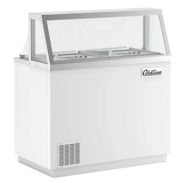 Coldline DIP-46, 47-Inch Ice Cream Dipping Cabinet Freezer, (8) Tub Capacity