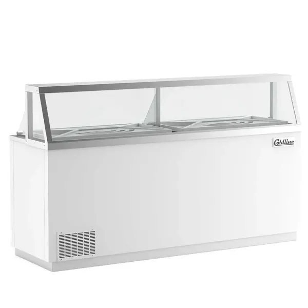 Coldline DIP-88, 89-Inch Ice Cream Dipping Cabinet Freezer, (16) Tub Capacity