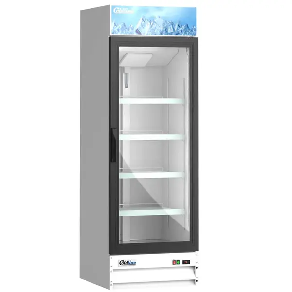 - Coldline G15-W, 26-inch White Swing Door Merchandising Refrigerator