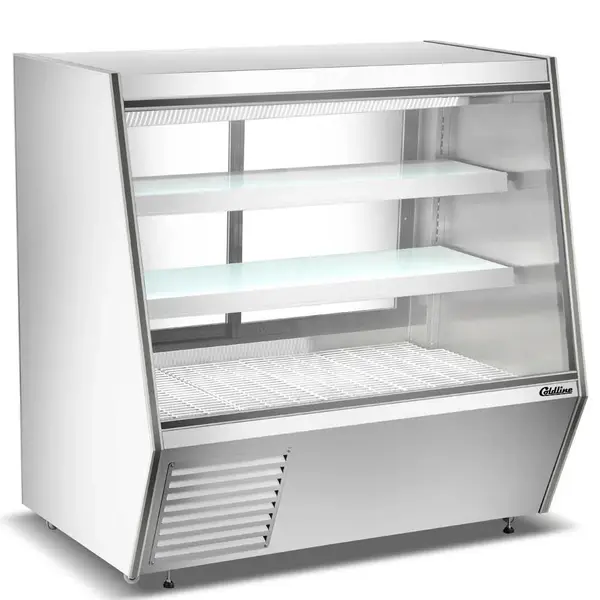 Coldline HDL-60, 60-Inch Refrigerated Slanted Glass High Meat Deli Case with Rear Storage