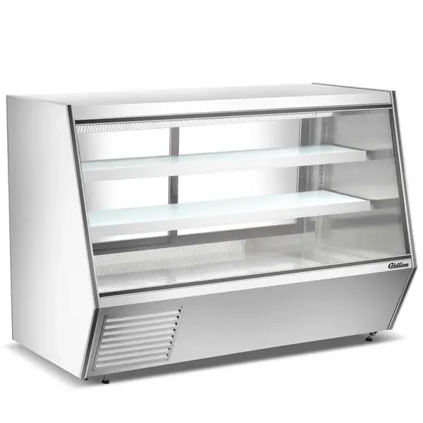 Coldline HDL-84, 84-Inch Refrigerated Slanted Glass High Meat Deli Case with Rear Storage