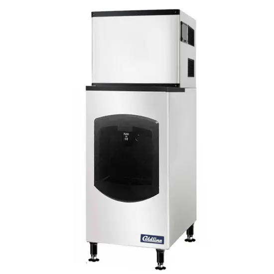 Coldline ICE550-BD-FA, 30-Inch 550 lb. Modular Full Cube Ice Machine with Ice Dispensing Bin, Air Cooled