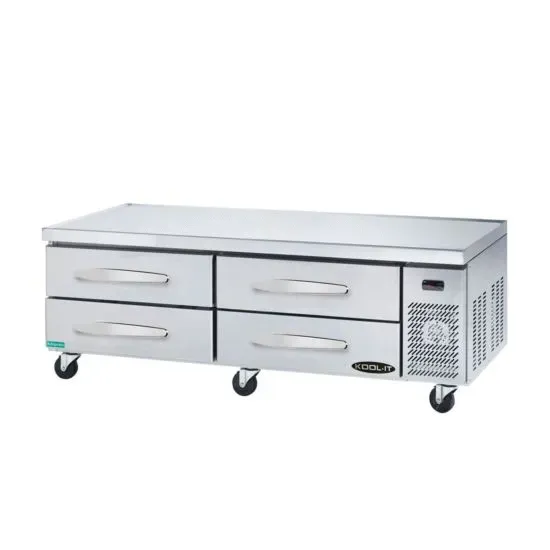 - Kool-It KCB-96-4M 96-inch 4 Drawer Stainless Steel Refrigerated Chef Base