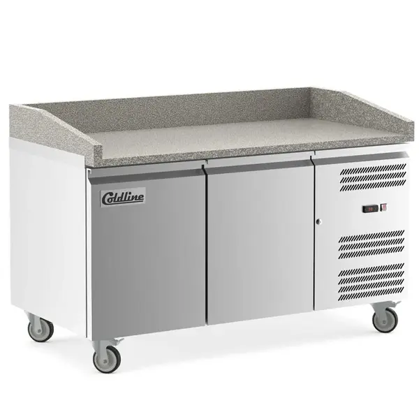 Coldline PDR-60, 60-Inch Refrigerated Pizza Prep with Marble Top