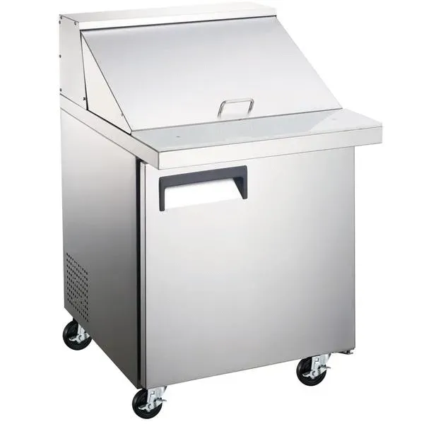 Coldline SMP27 27-inch Single Door Bain Marie Sandwich Prep Refrigerator, 9 Pans