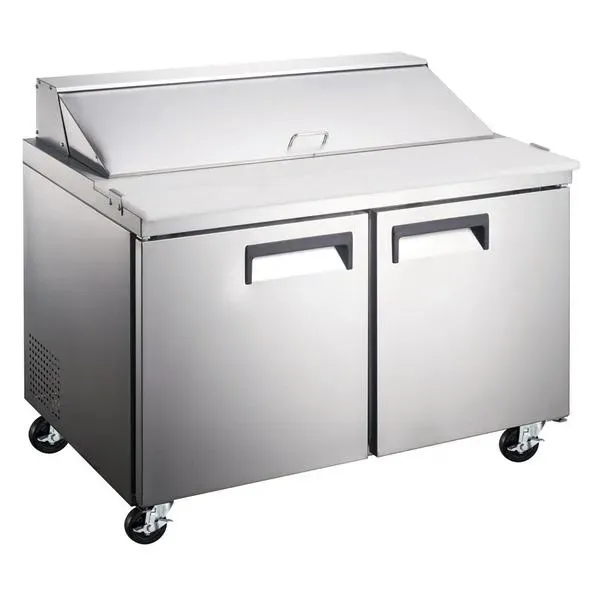 Coldline SP60 60-inch Bain Marie Sandwich Prep Table, 16 Pans