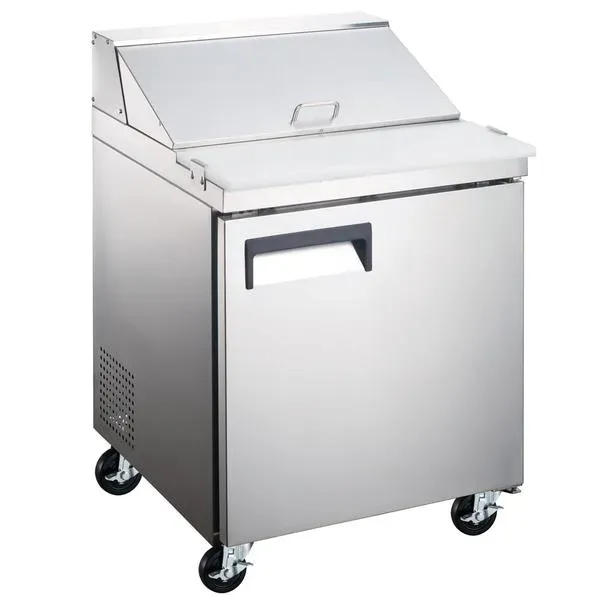 Coldline SP27 27-inch Bain Marie Sandwich Prep Table, 6 Pans