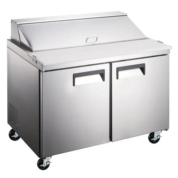 Coldline SP48 48-inch Bain Marie Sandwich Prep Table, 12 Pans