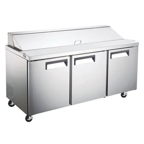 Coldline SP72 71-inch Bain Marie Sandwich Prep Table, 18 Pans