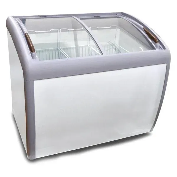 Coldline XS260 39-inch Curved Glass Top Display Ice Cream Freezer, 9.2 Cu. Ft.